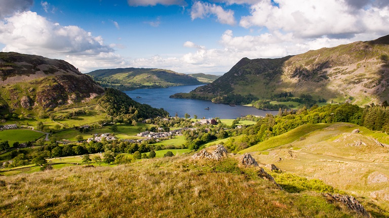 Overlooking Ullswater lake, the second largest lake in England and one of the prettiest destinations in the Lake District National Park